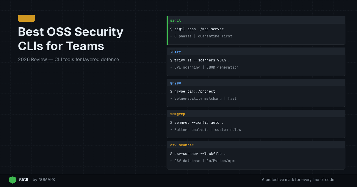 Best OSS Security CLIs for Teams 2026