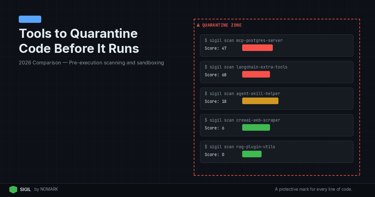 Tools to Quarantine Code Repos Before Run 2026